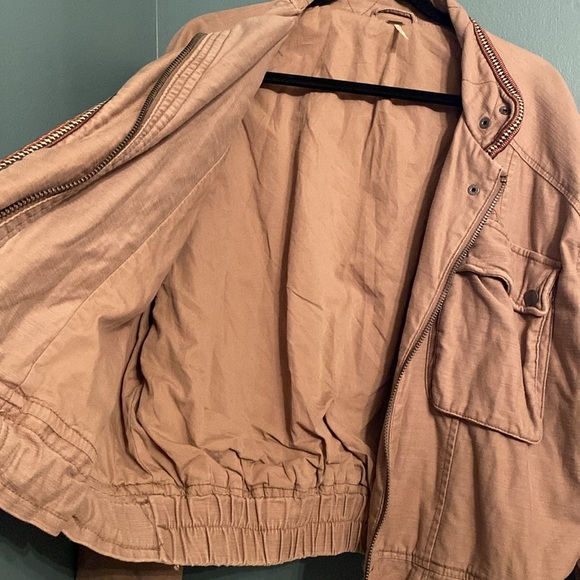 Free People womens jacket - 100% cotton - dusty rose/ light brown - size small - Picture 7 of 8